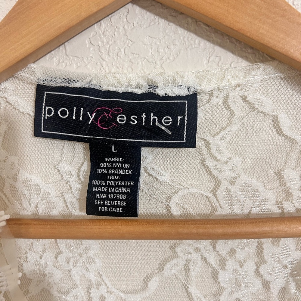 POLLI Y ESTHER  Cream Lace Kimono Cardigan - Picture 4 of 5